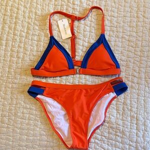 Red & Blue Triangle Bikini Set